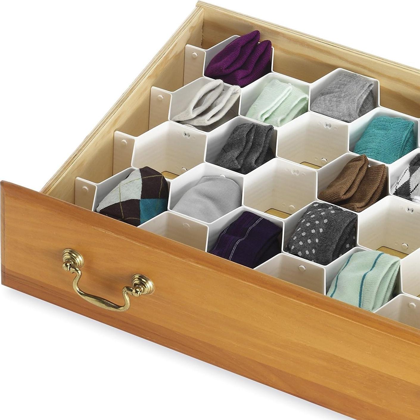 Organizador de Cajones Honeycomb Whitmor - Blanco - Set de 3