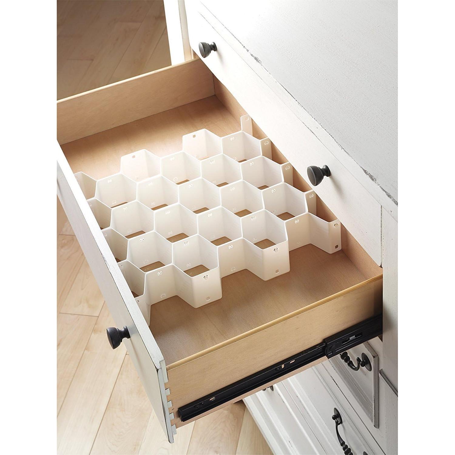 Organizador de Cajones Honeycomb Whitmor - Blanco - Set de 3