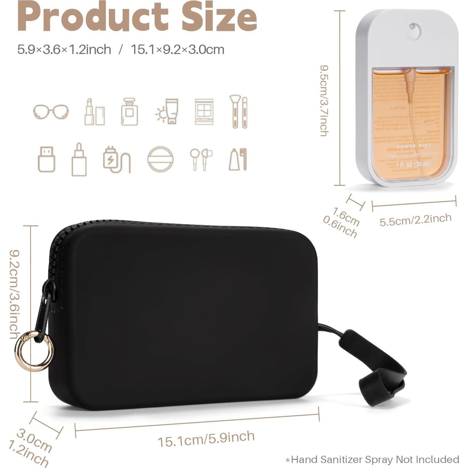 Funda de Silicona para Desinfectante de Manos Playexen - Negro