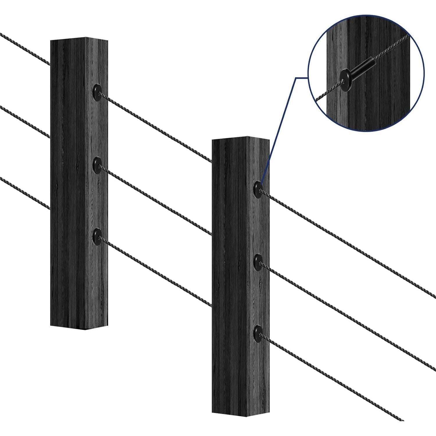 Paquete de 20 Mangas Protectores de Ángulo 30° RiaYer para Barandilla de Cable