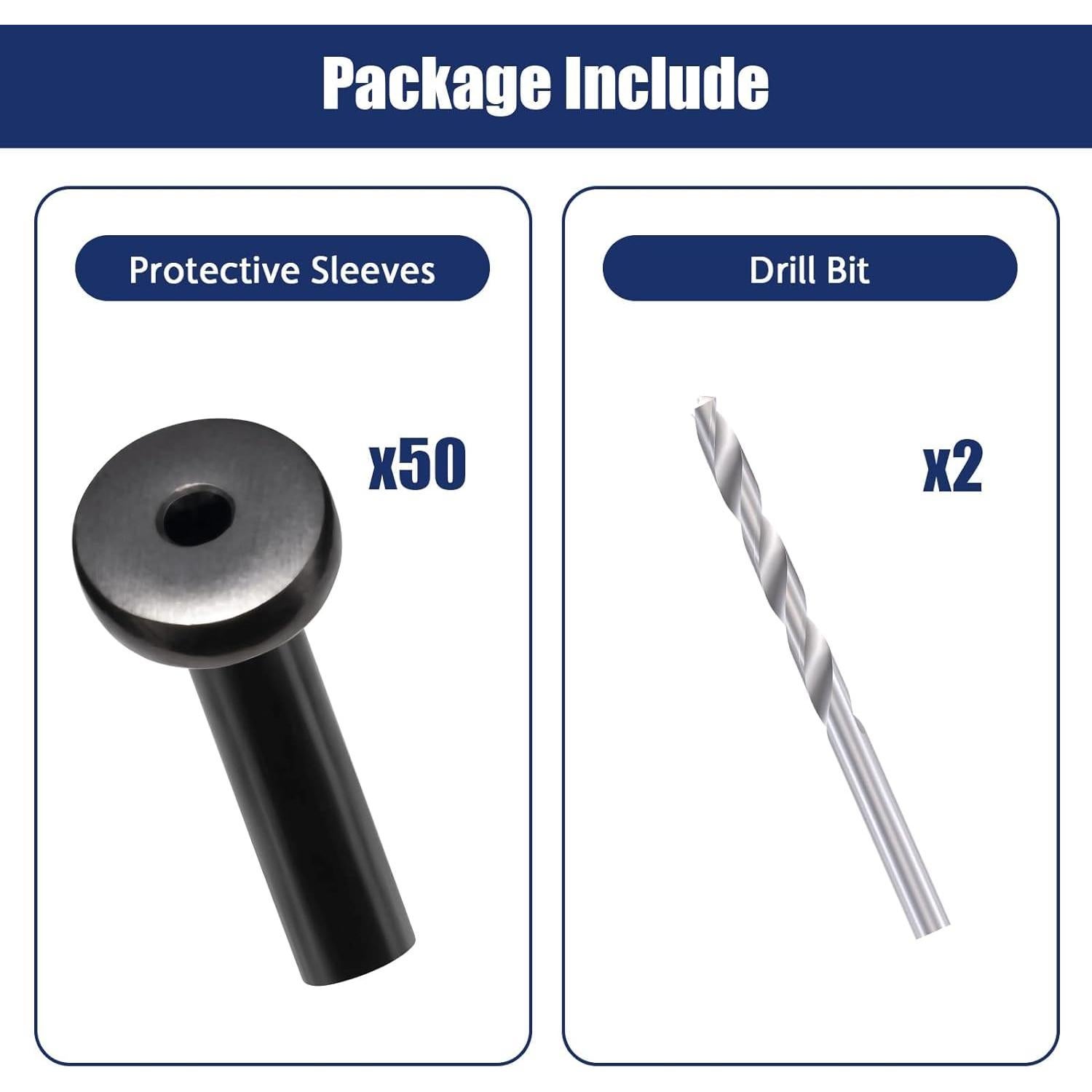 Paquete de 20 Mangas Protectores de Ángulo 30° RiaYer para Barandilla de Cable