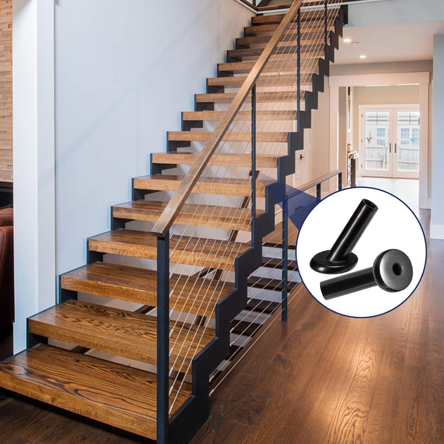 Paquete de 20 Mangas Protectores de Ángulo 30° RiaYer para Barandilla de Cable