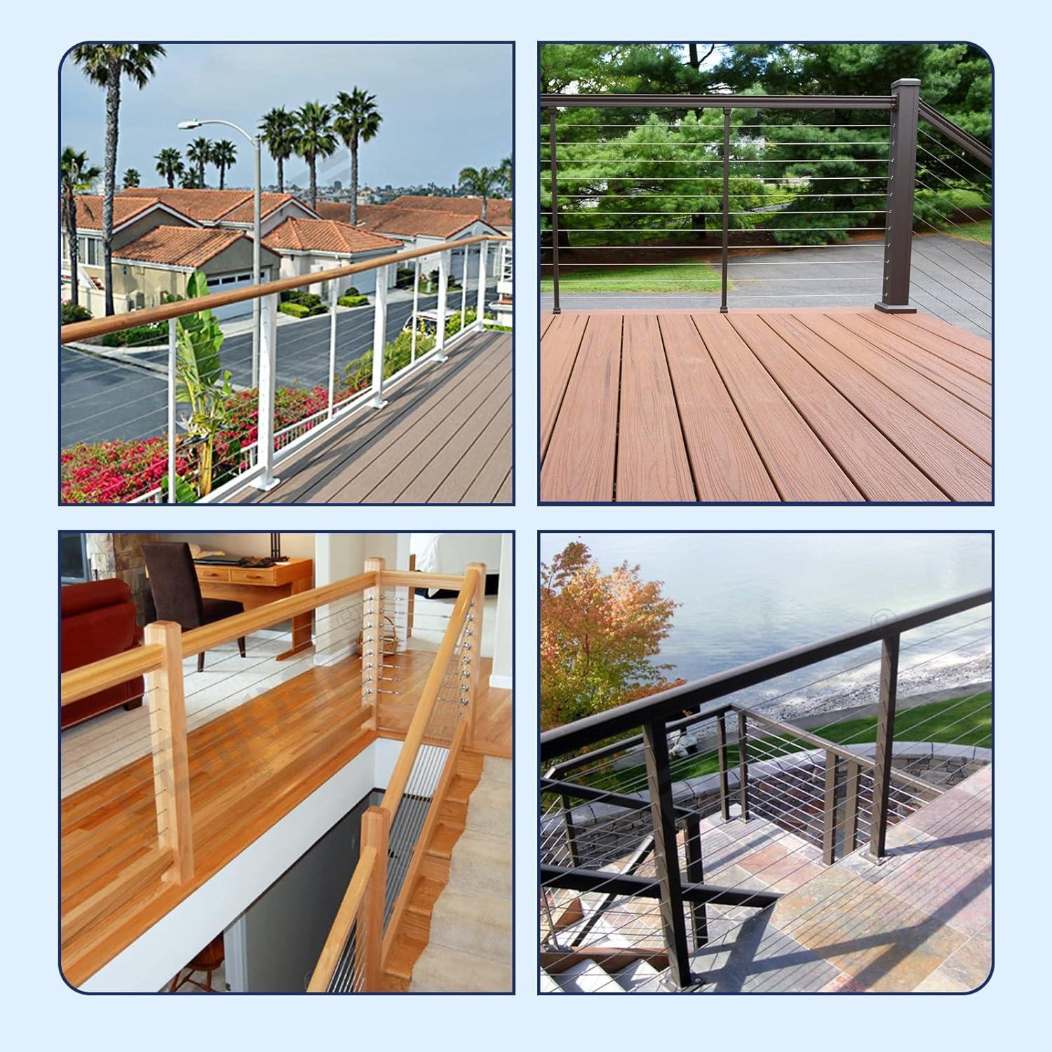 Paquete de 20 Mangas Protectores de Ángulo 30° RiaYer para Barandilla de Cable