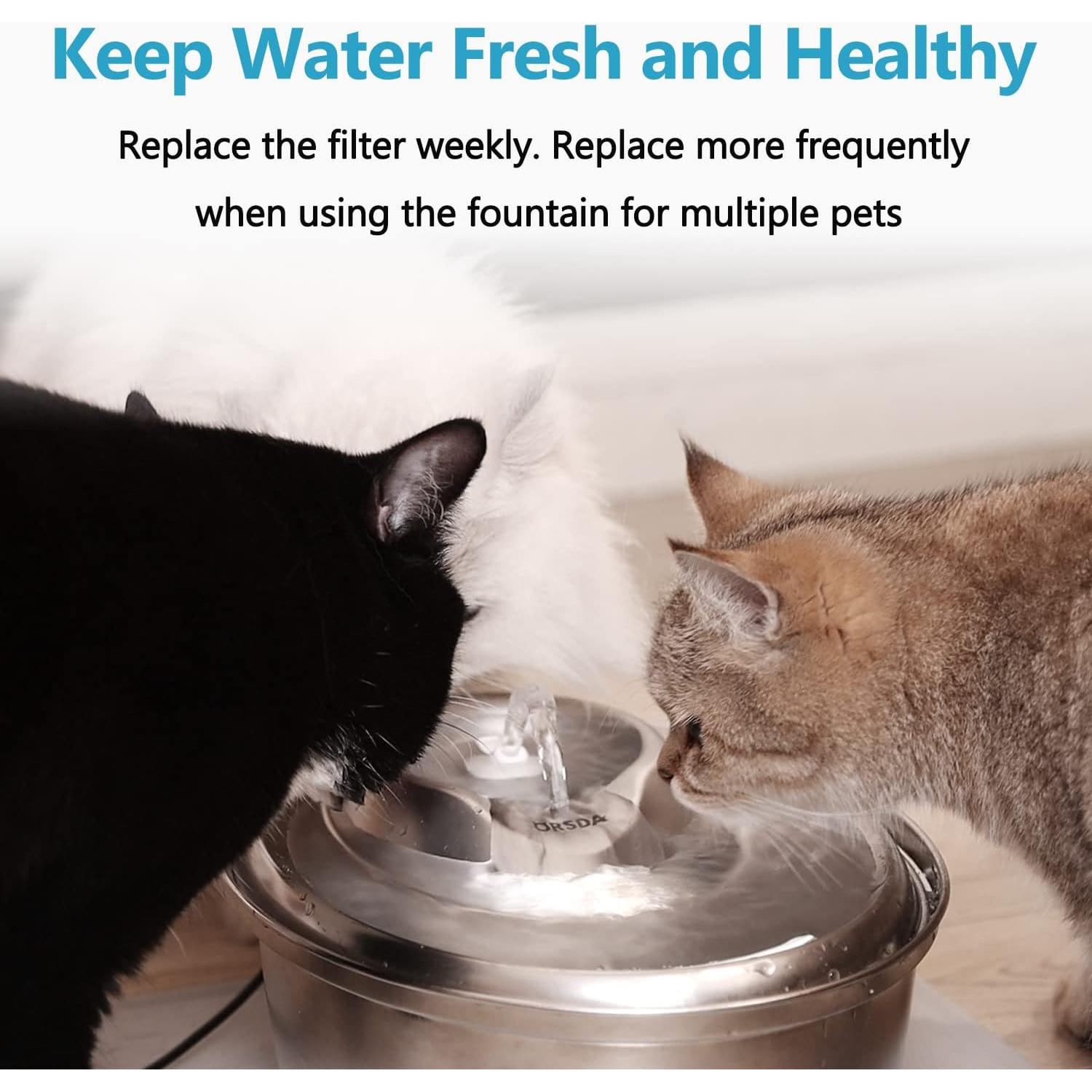 Filtros de agua para gatos ORSDA D60 3L - Paquete de 6 filtros