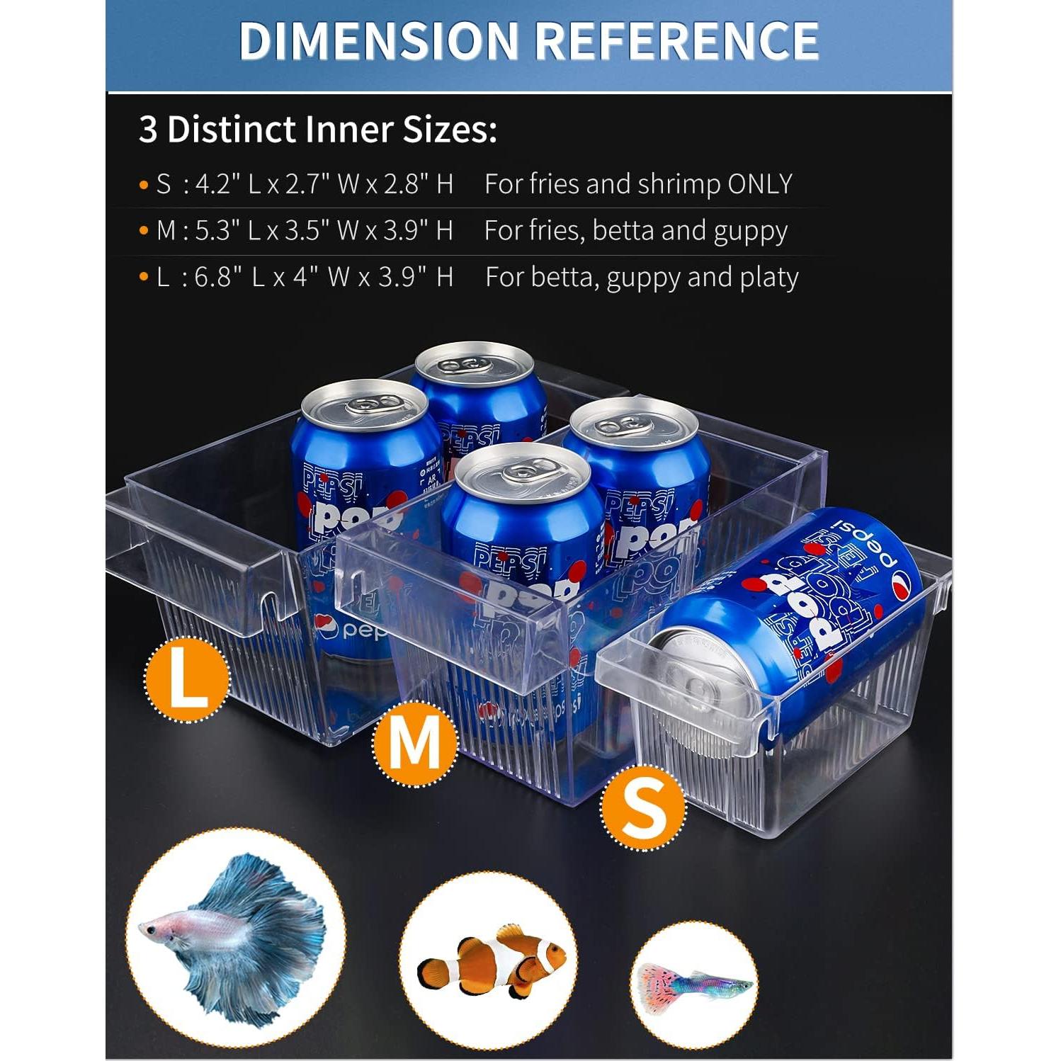 Caja de Cría de Peces Pawfly Acrílico 10.67x6.86x7.11cm