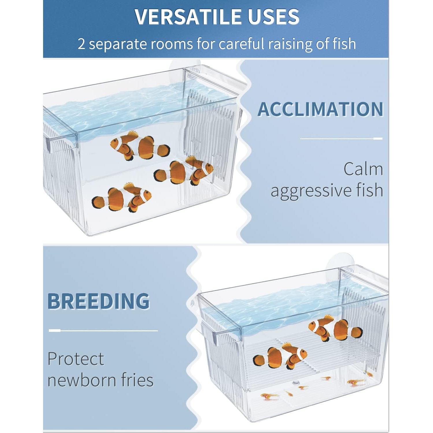 Caja de Cría de Peces Pawfly Acrílico 10.67x6.86x7.11cm