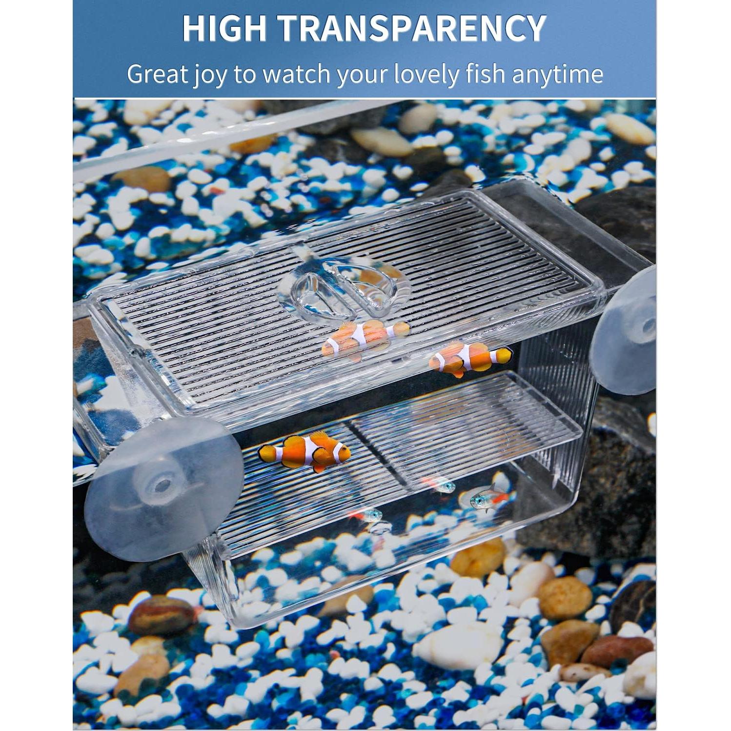 Caja de Cría de Peces Pawfly Acrílico 10.67x6.86x7.11cm