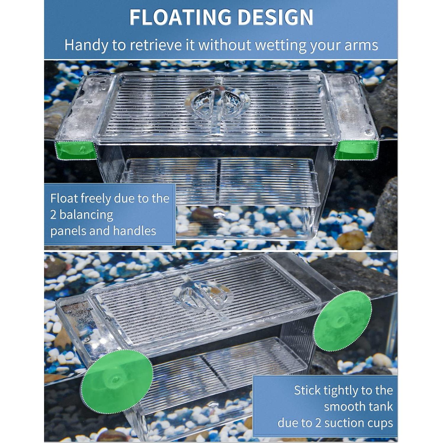 Caja de Cría de Peces Pawfly Acrílico 10.67x6.86x7.11cm