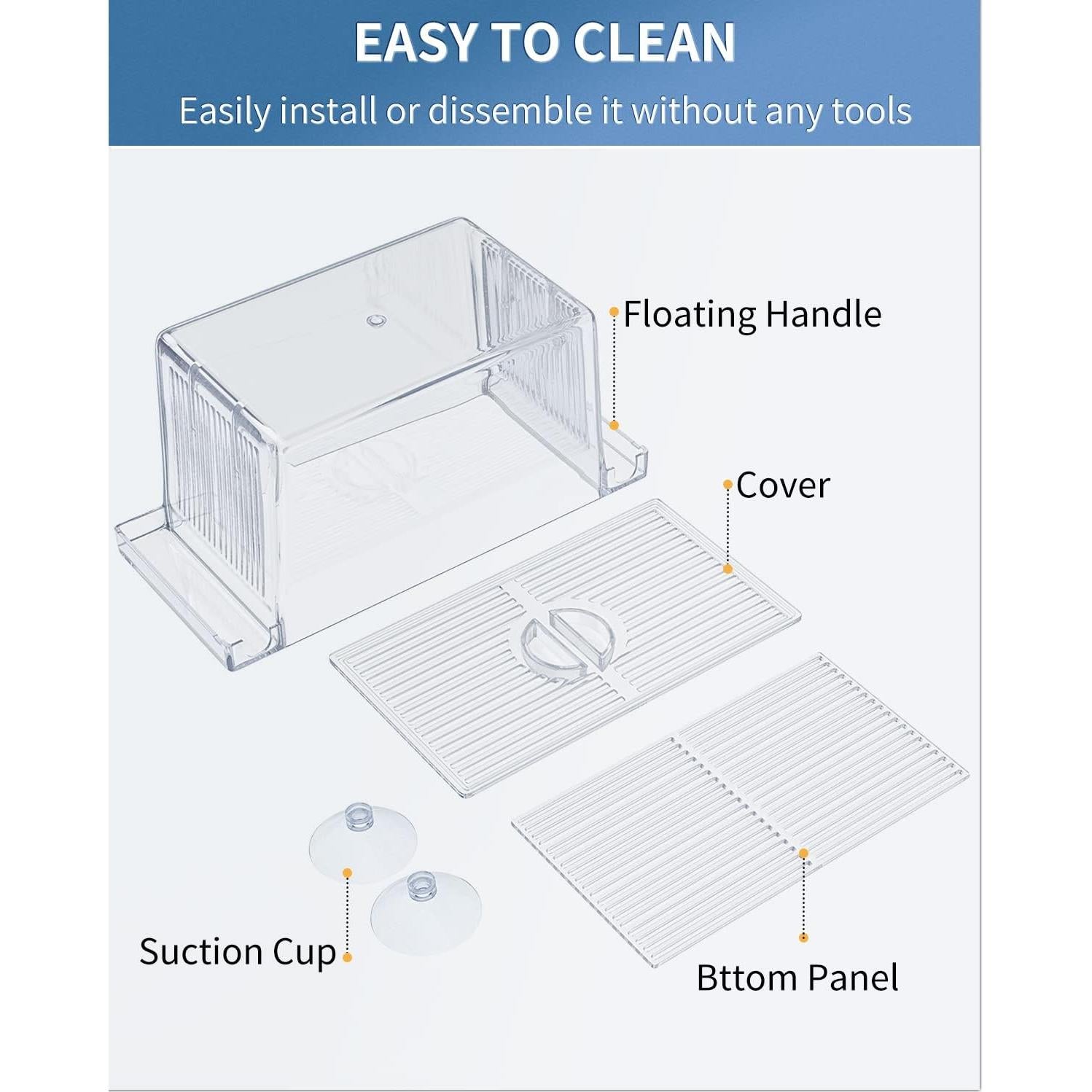 Caja de Cría de Peces Pawfly Acrílico 10.67x6.86x7.11cm