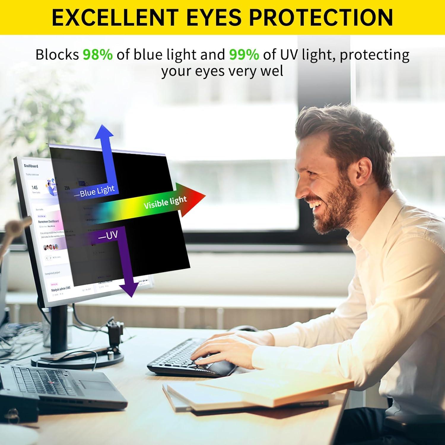 Pantalla de Privacidad DEJIMAX 24" Colgante Anti-Luz Azul