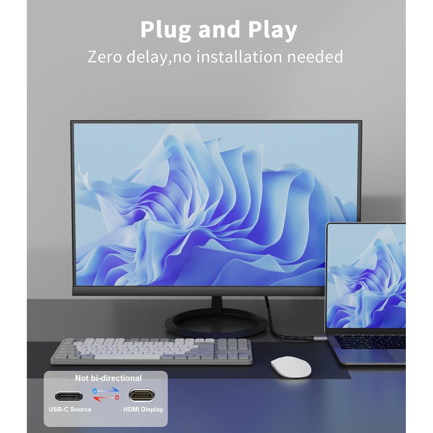 Cable USB C a HDMI 2.1 SWITCHFLUX 0.91m 8K@60Hz