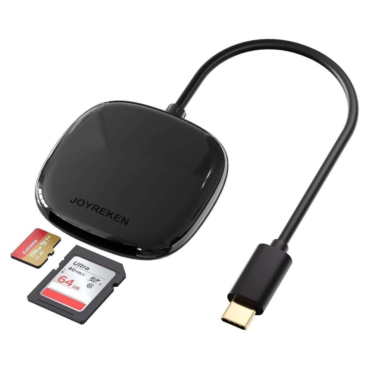 Lector de Tarjetas SD USB-C JoyReken 2-en-1 para iPhone y Mac