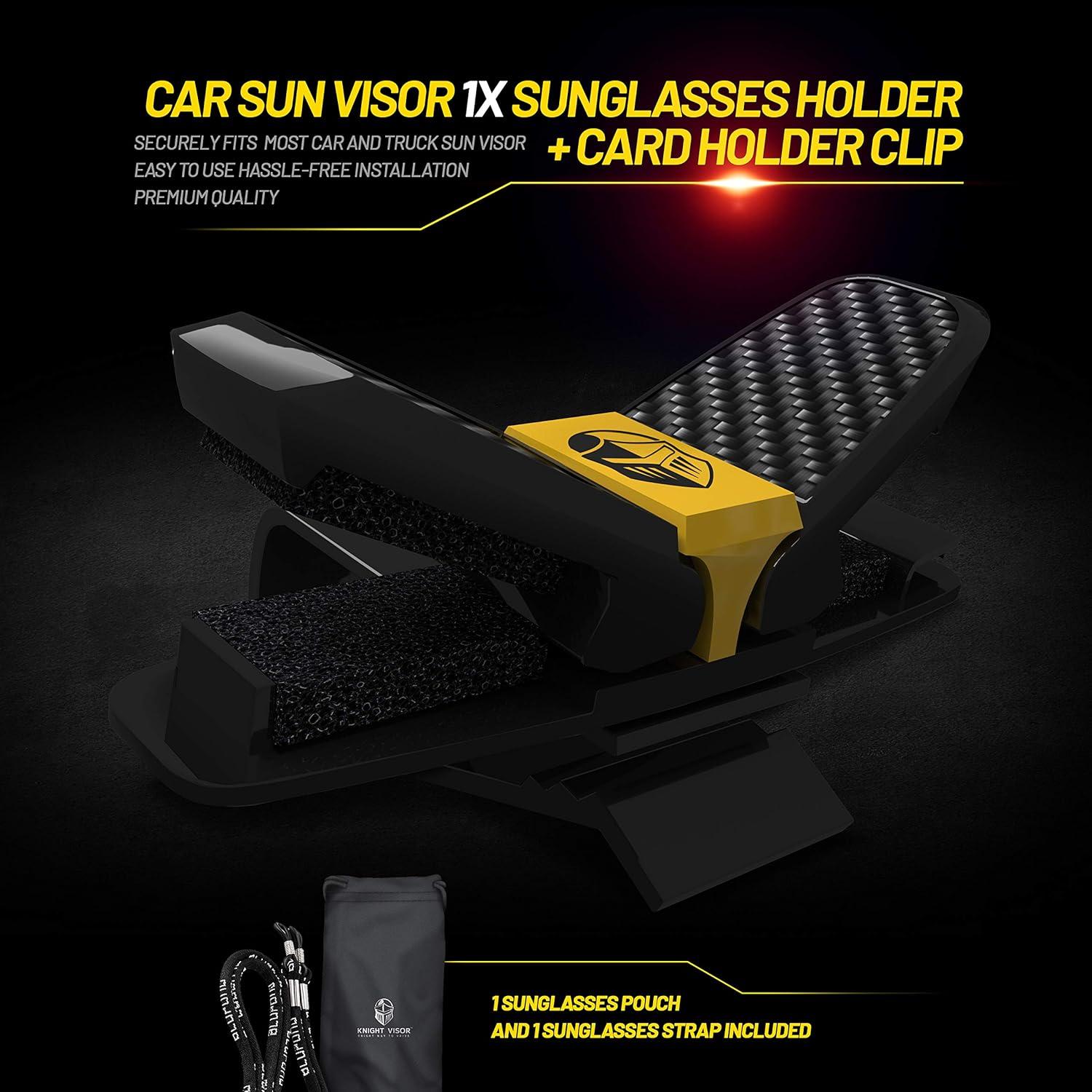 Soporte de Gafas de Coche BLUPOND - Clip Universal con Organizador