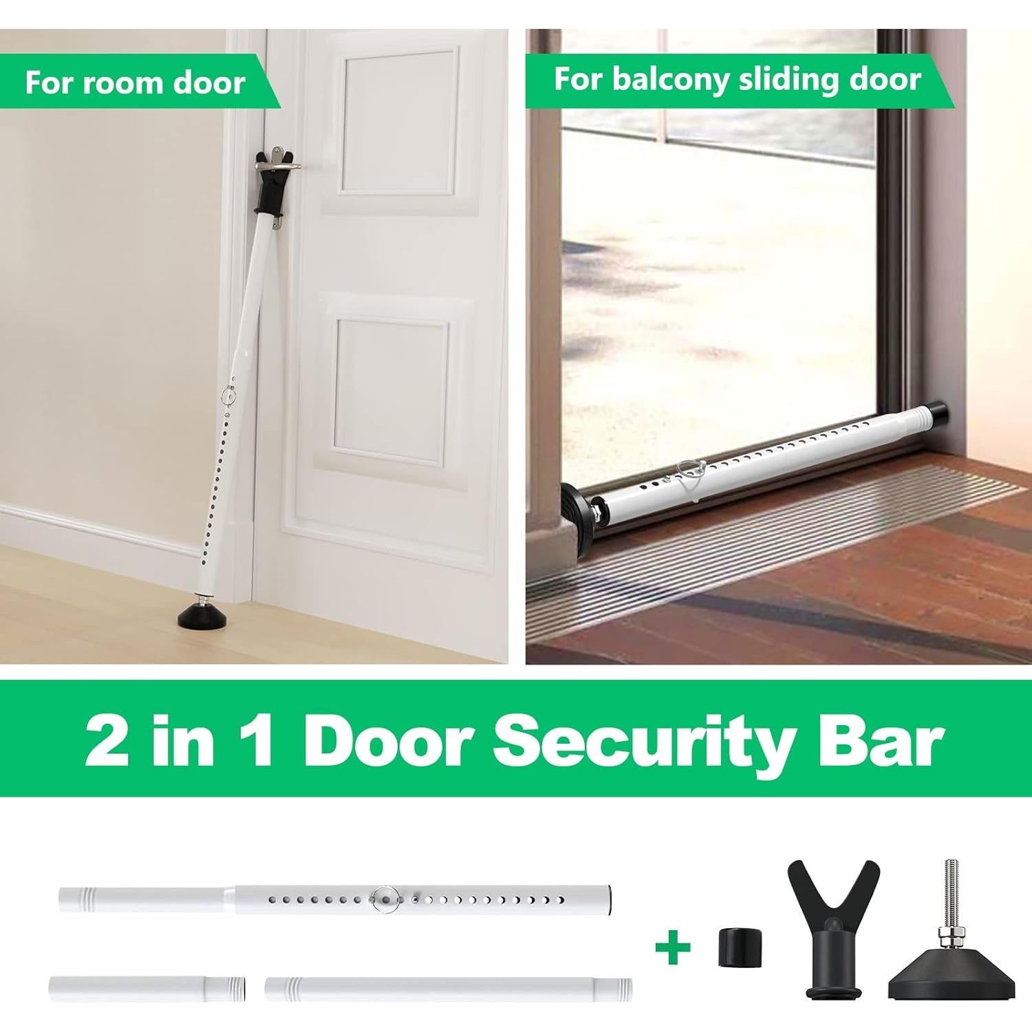 Cerradura de Seguridad para Puerta Deslizante Lcokeiy Blanca Ajustable