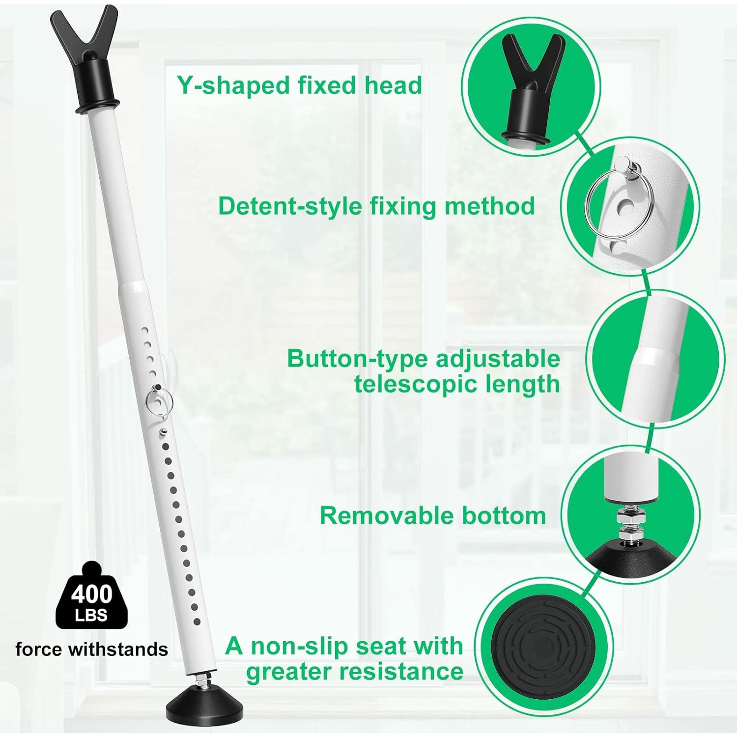 Cerradura de Seguridad para Puerta Deslizante Lcokeiy Blanca Ajustable