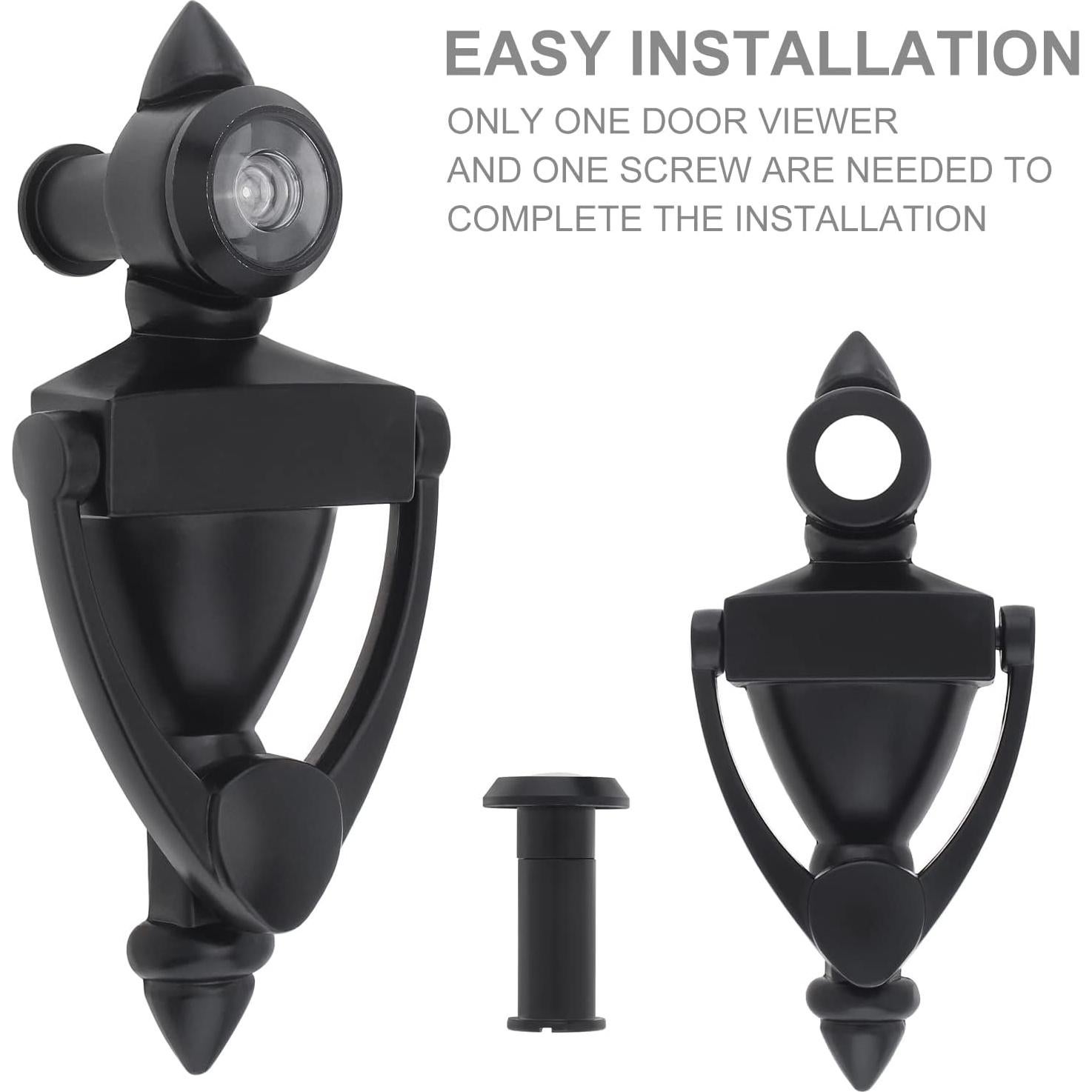 Mirador de Puerta 5" Negro HOJLKLD 180 Grados Zinc