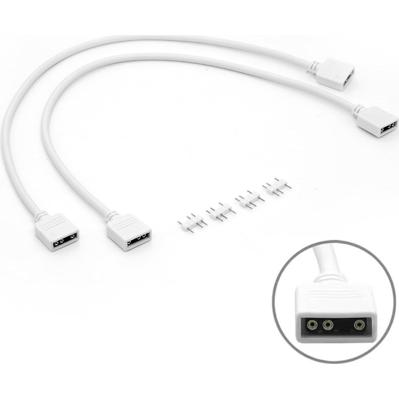 Cables de Extensión ARGB 5V 3 Pines Hembra a Hembra Jstincal 30 cm