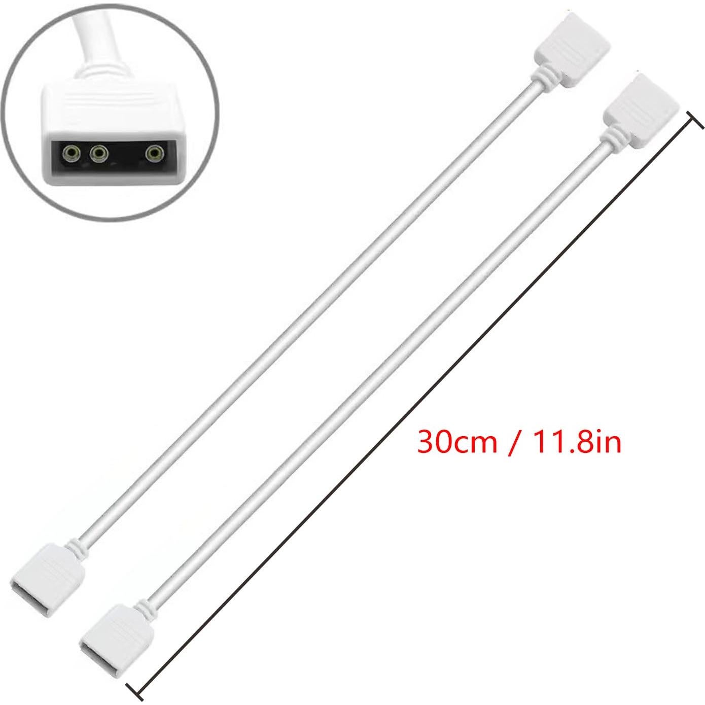 Cables de Extensión ARGB 5V 3 Pines Hembra a Hembra Jstincal 30 cm