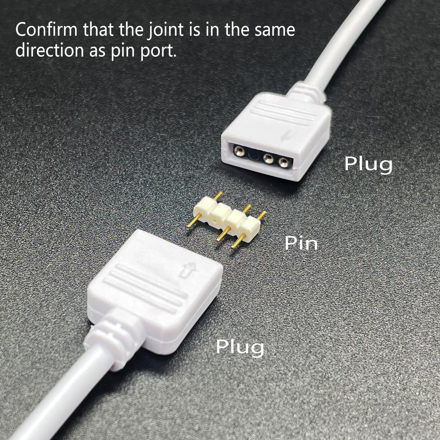 Cables de Extensión ARGB 5V 3 Pines Hembra a Hembra Jstincal 30 cm