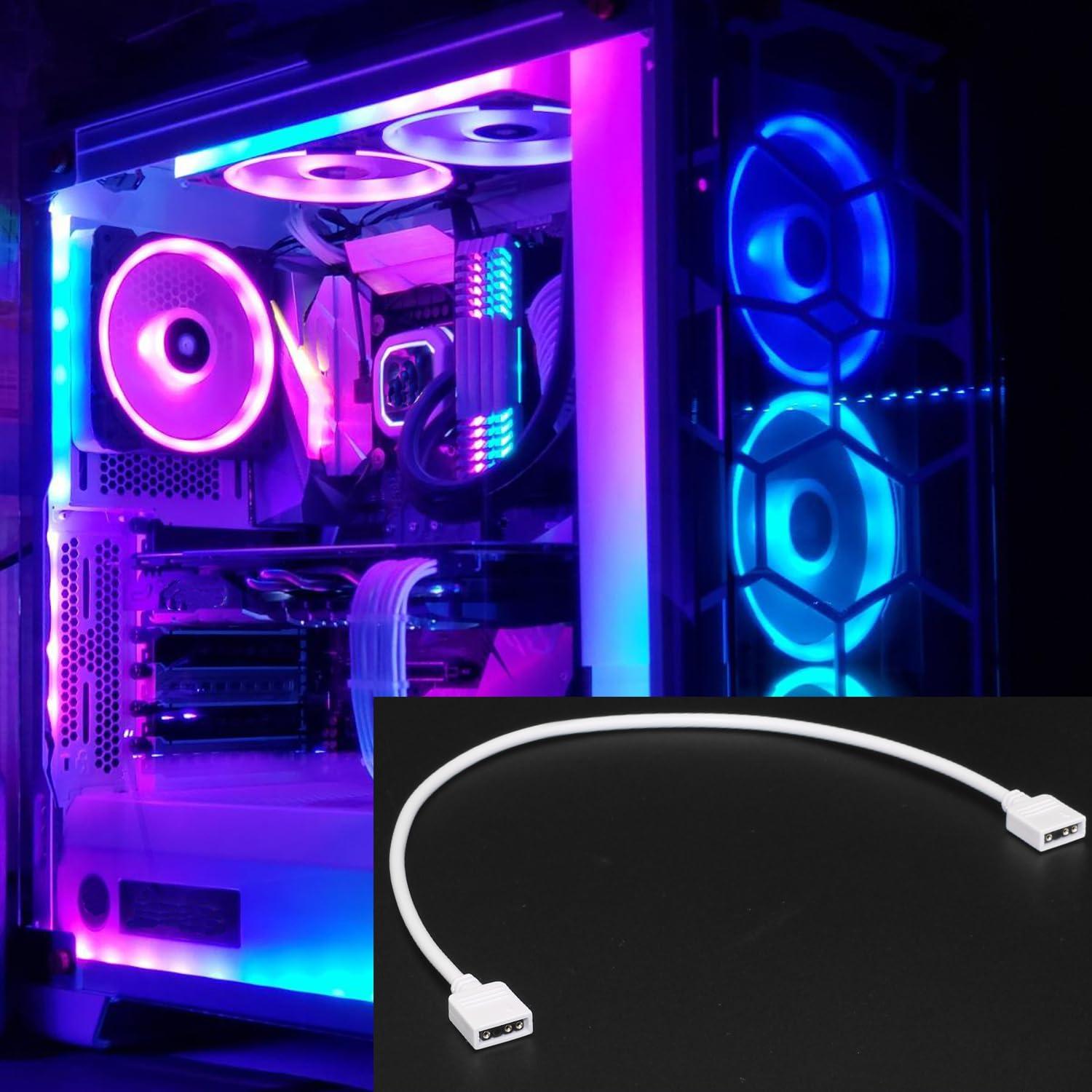 Cables de Extensión ARGB 5V 3 Pines Hembra a Hembra Jstincal 30 cm