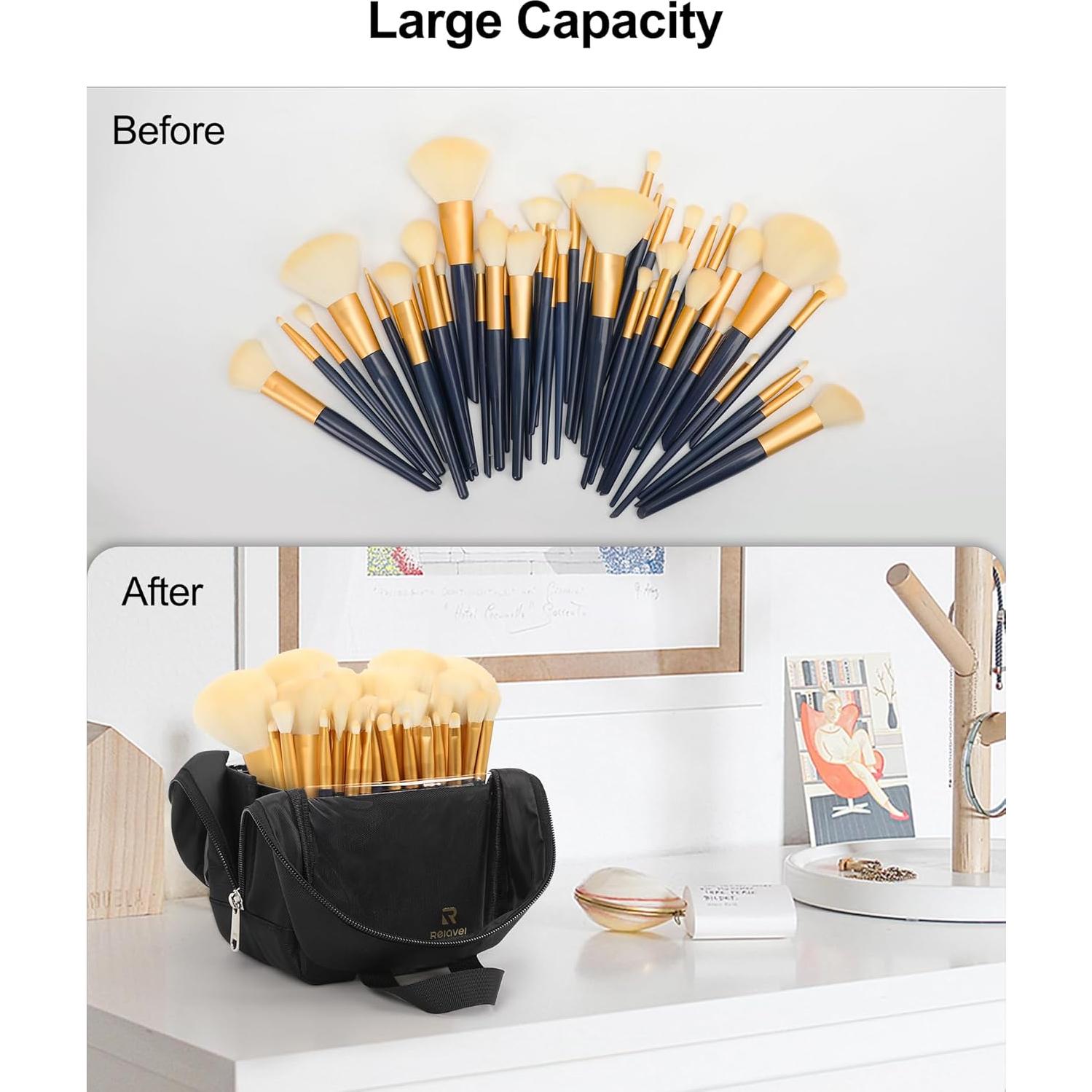 Bolsa Organizadora de Brochas de Maquillaje MONSTINA Negra