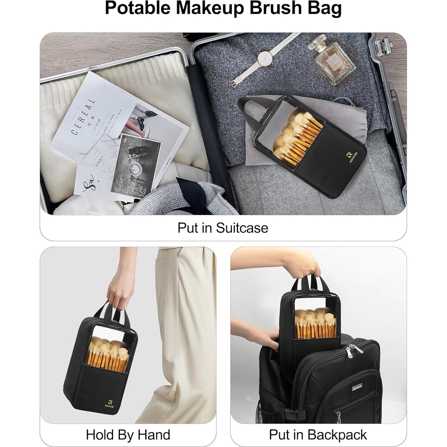 Bolsa Organizadora de Brochas de Maquillaje MONSTINA Negra