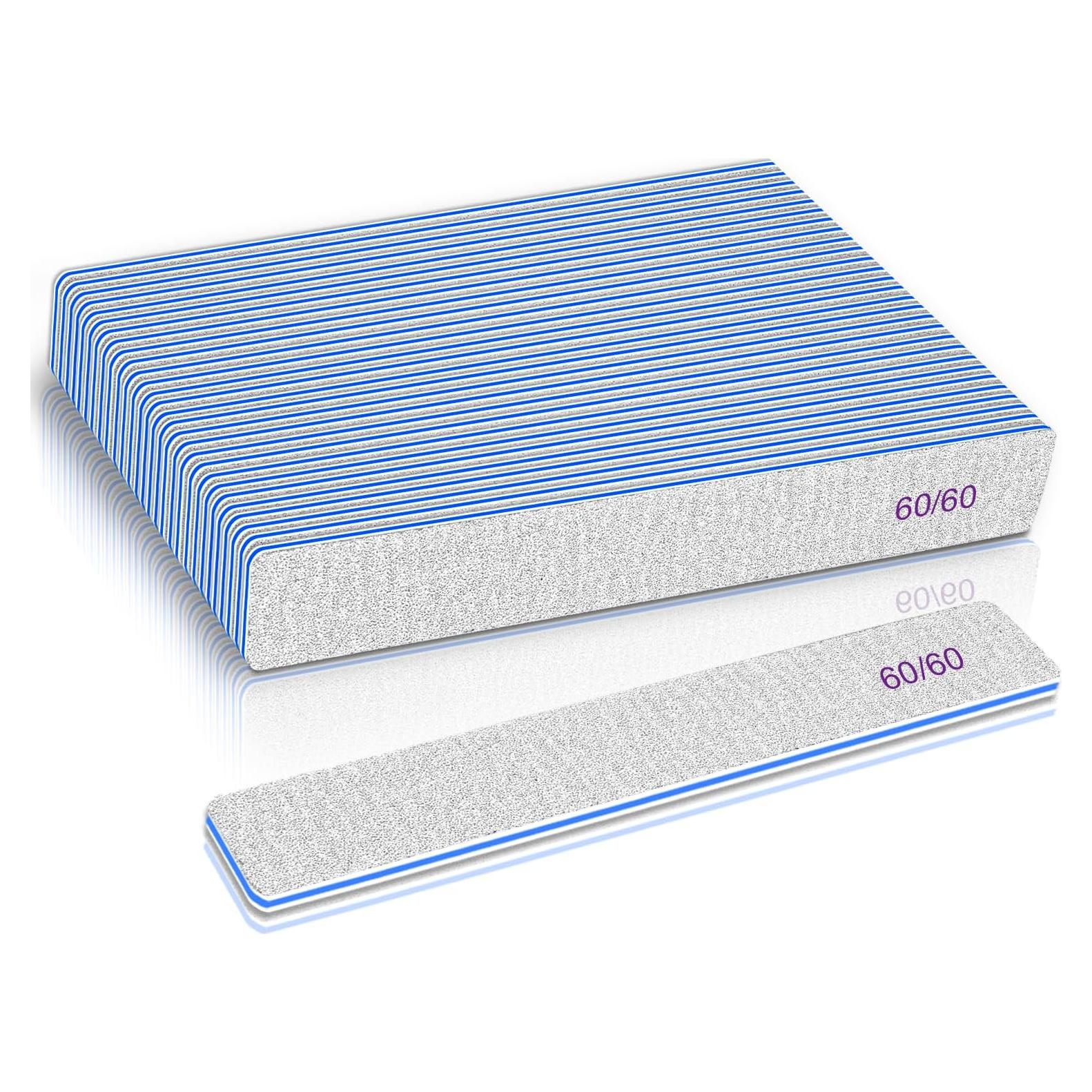 Archivos de Uñas BLESWIN Jumbo 25pcs Grano 60 Doble Cara