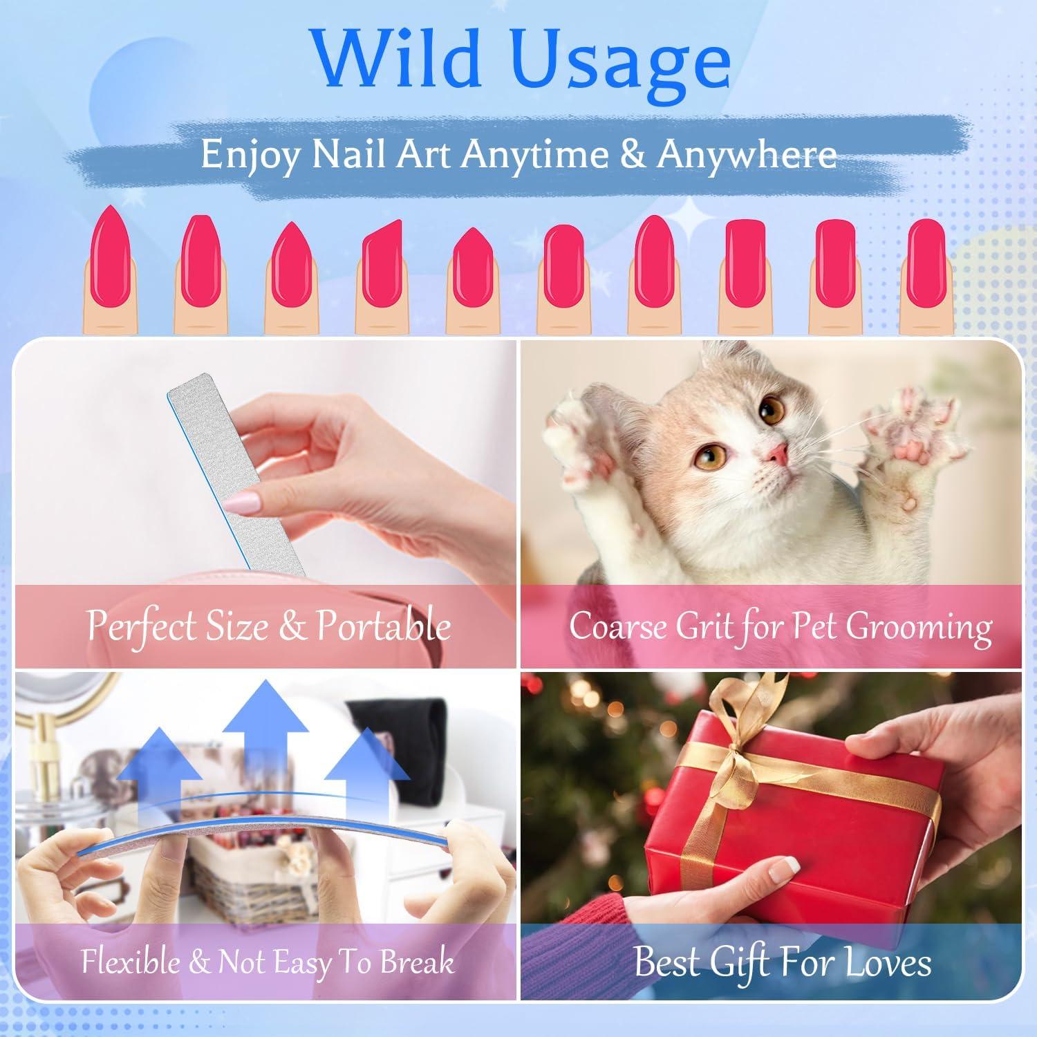 Archivos de Uñas BLESWIN Jumbo 25pcs Grano 60 Doble Cara