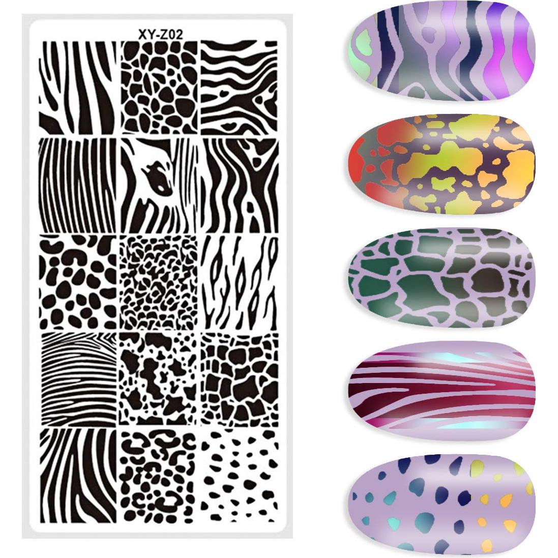 Kit de Estampado de Uñas DANNEASY 6 Piezas Acero Inoxidable