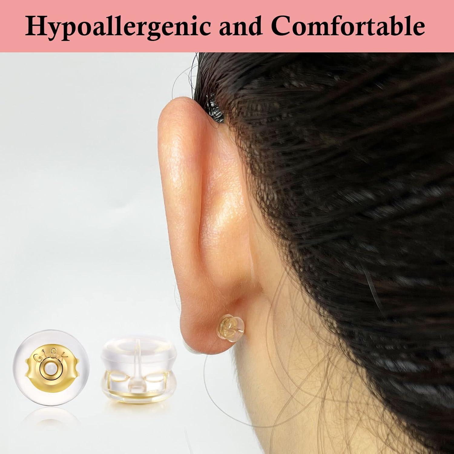 12 Respaldo de Aretes de Silicona Hipoalergénica Kerryjewl