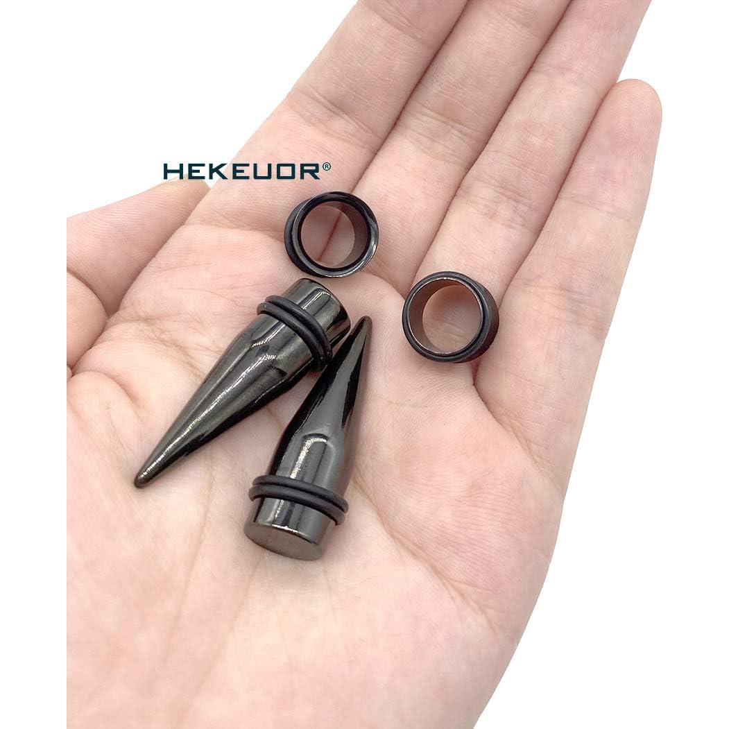 Kit de Estiramiento de Orejas HEKEUOR 11mm Acero Inoxidable