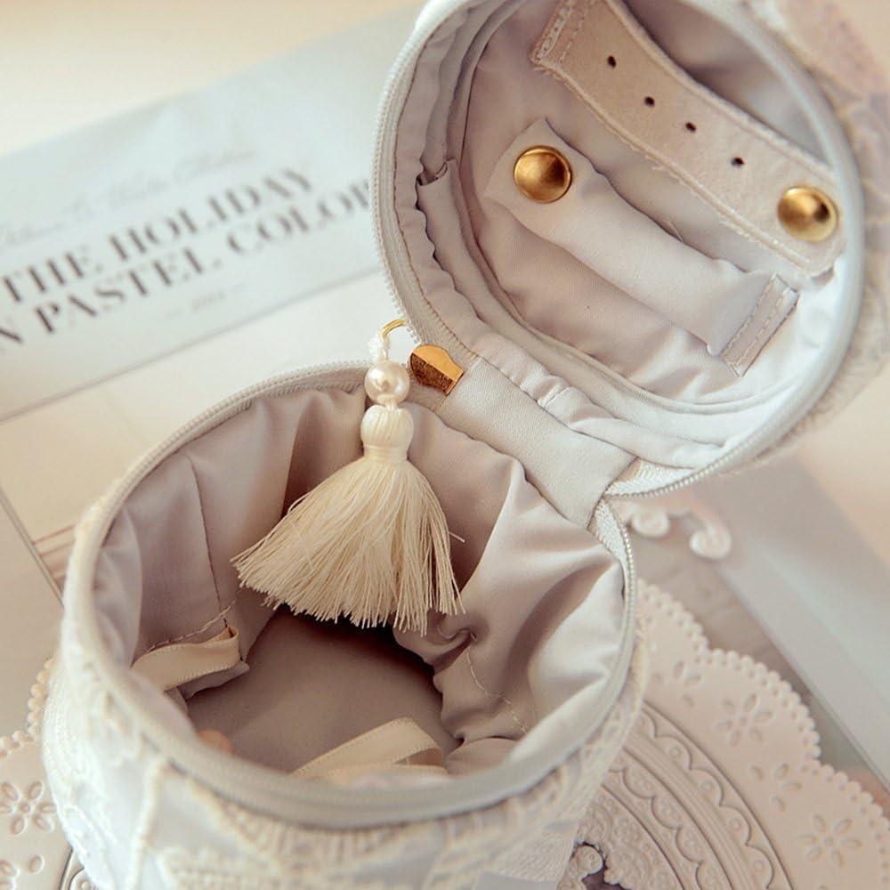 Estuche de Joyería Redondo Camelia Azul Claro 10 cm