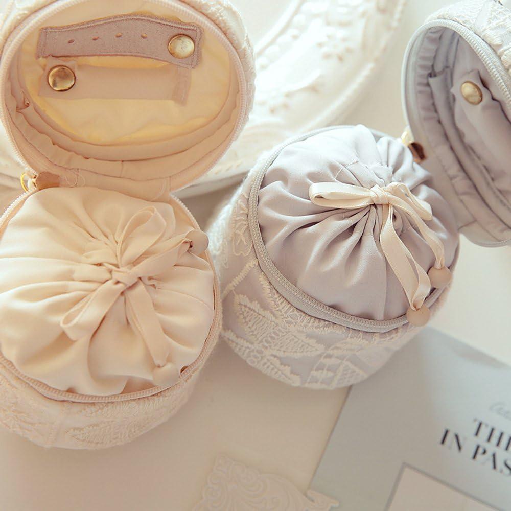 Estuche de Joyería Redondo Camelia Azul Claro 10 cm