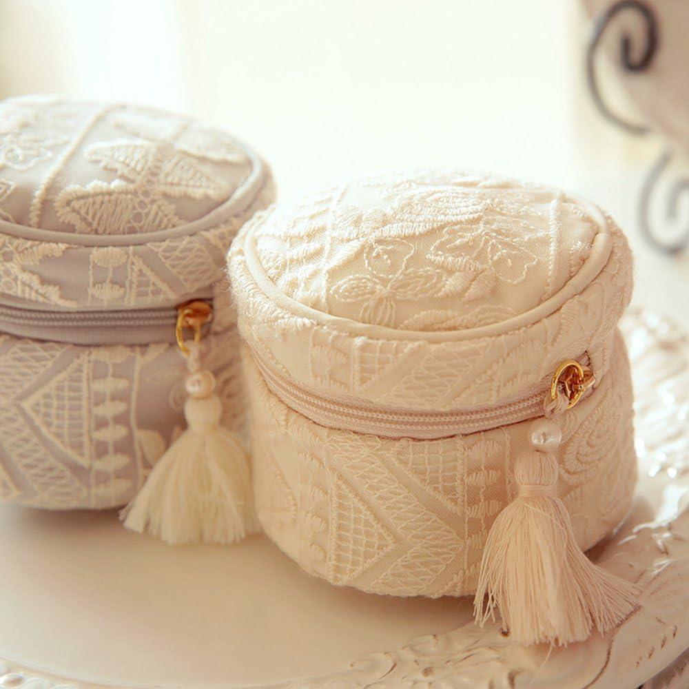 Estuche de Joyería Redondo Camelia Azul Claro 10 cm