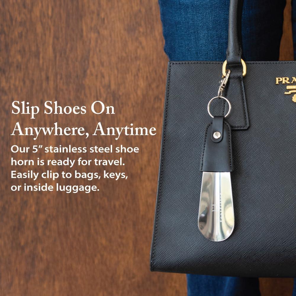 Cuerno de Zapato de Acero Inoxidable FootFitter 12.7cm 2 Paquete