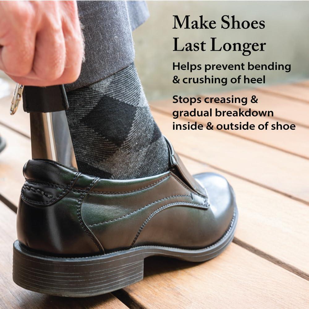 Cuerno de Zapato de Acero Inoxidable FootFitter 12.7cm 2 Paquete