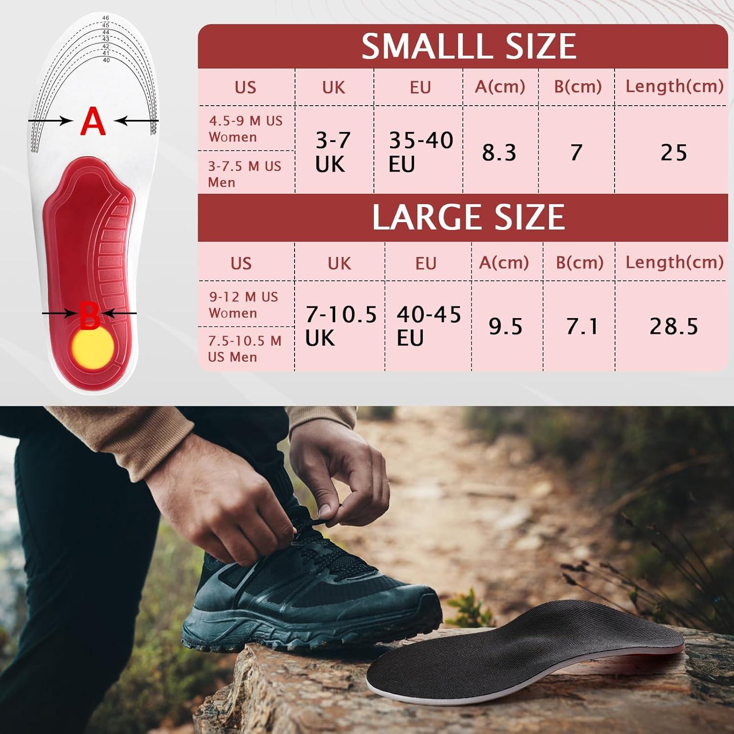 Plantillas Ortopédicas Ailaka Soporte Alto Arco 25.5x7x3cm