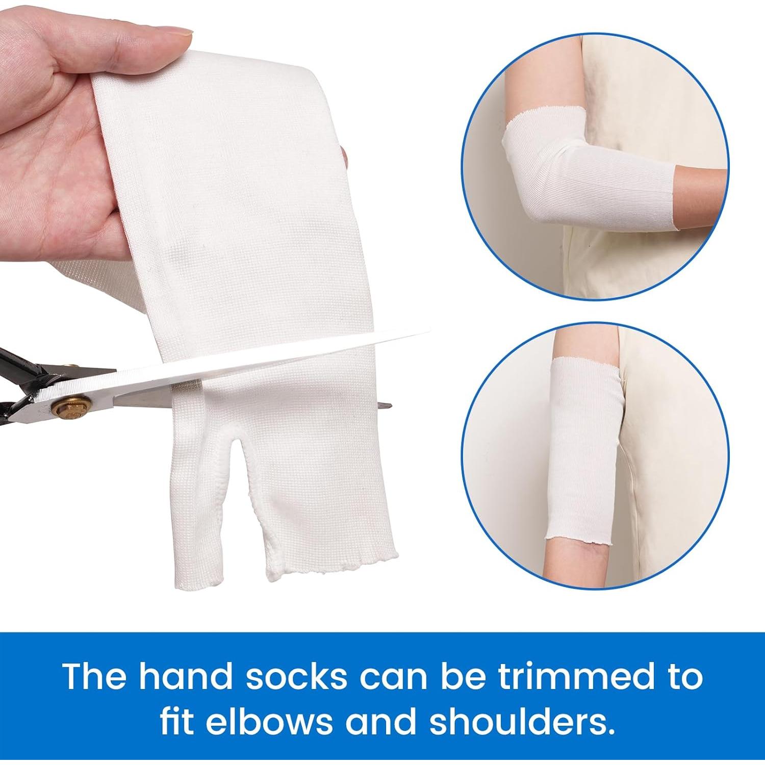 Calcetines de Mano Velpeau Blancos - Paquete de 10, Transpirables, S