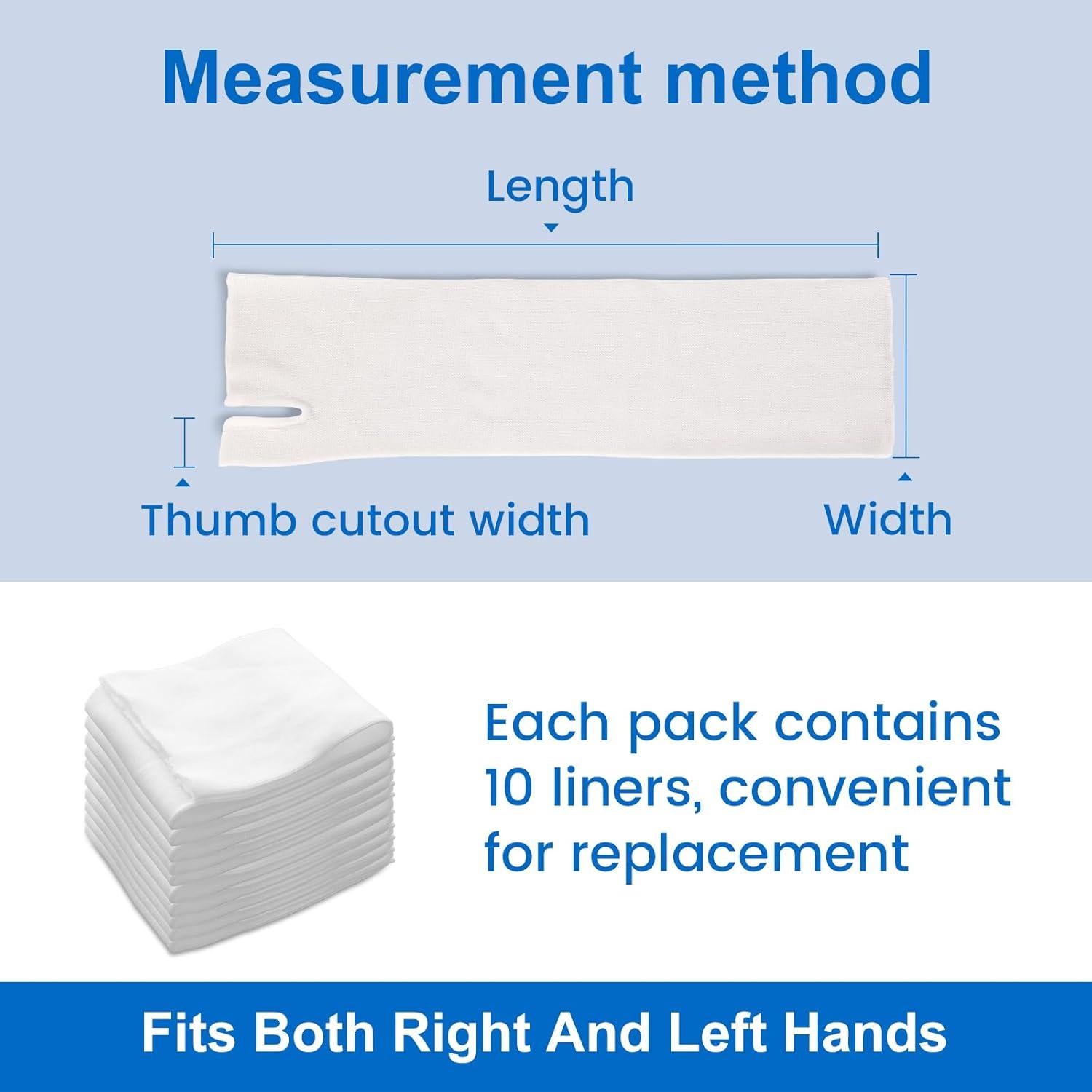 Calcetines de Mano Velpeau Blancos - Paquete de 10, Transpirables, S