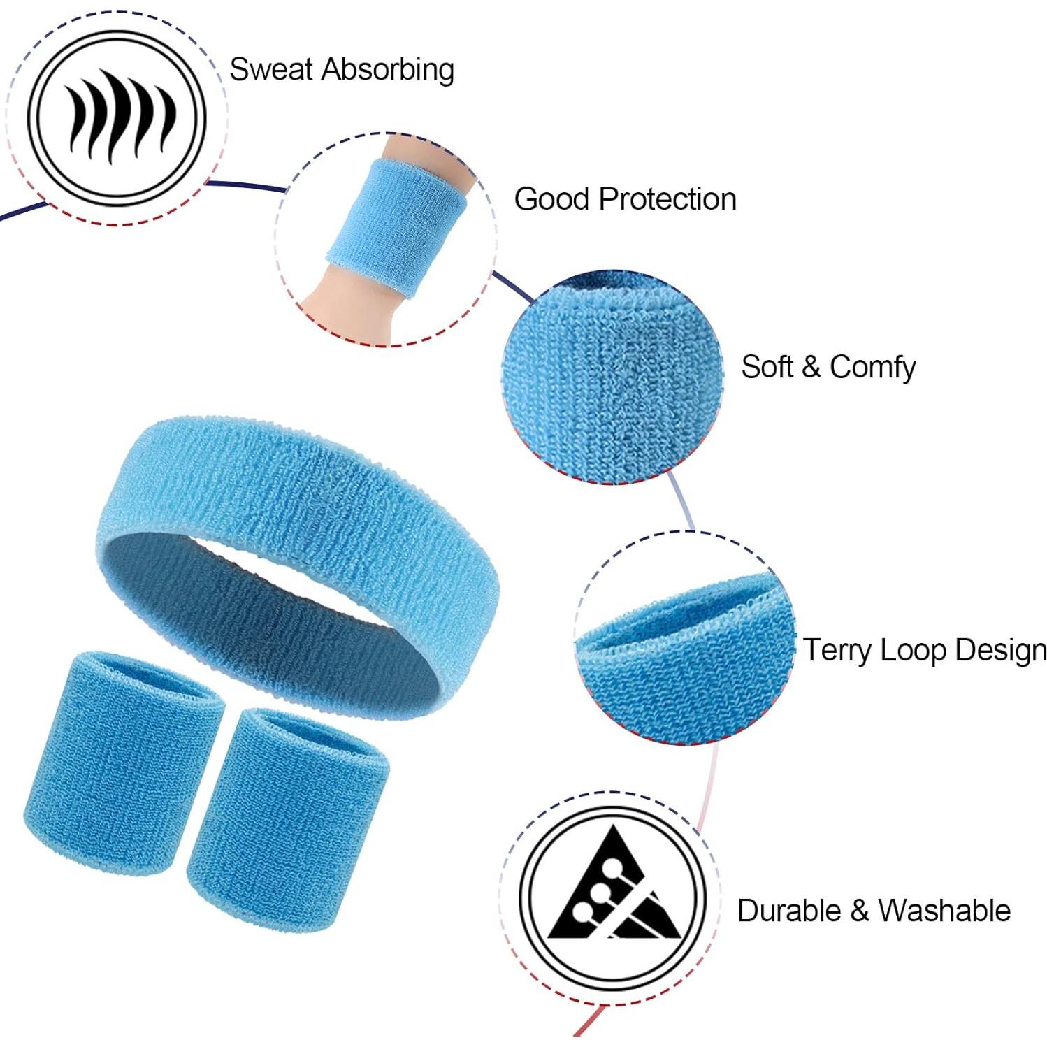 Conjunto de 18 Piezas Muñequera y Diademas Ultrafun para Deportes