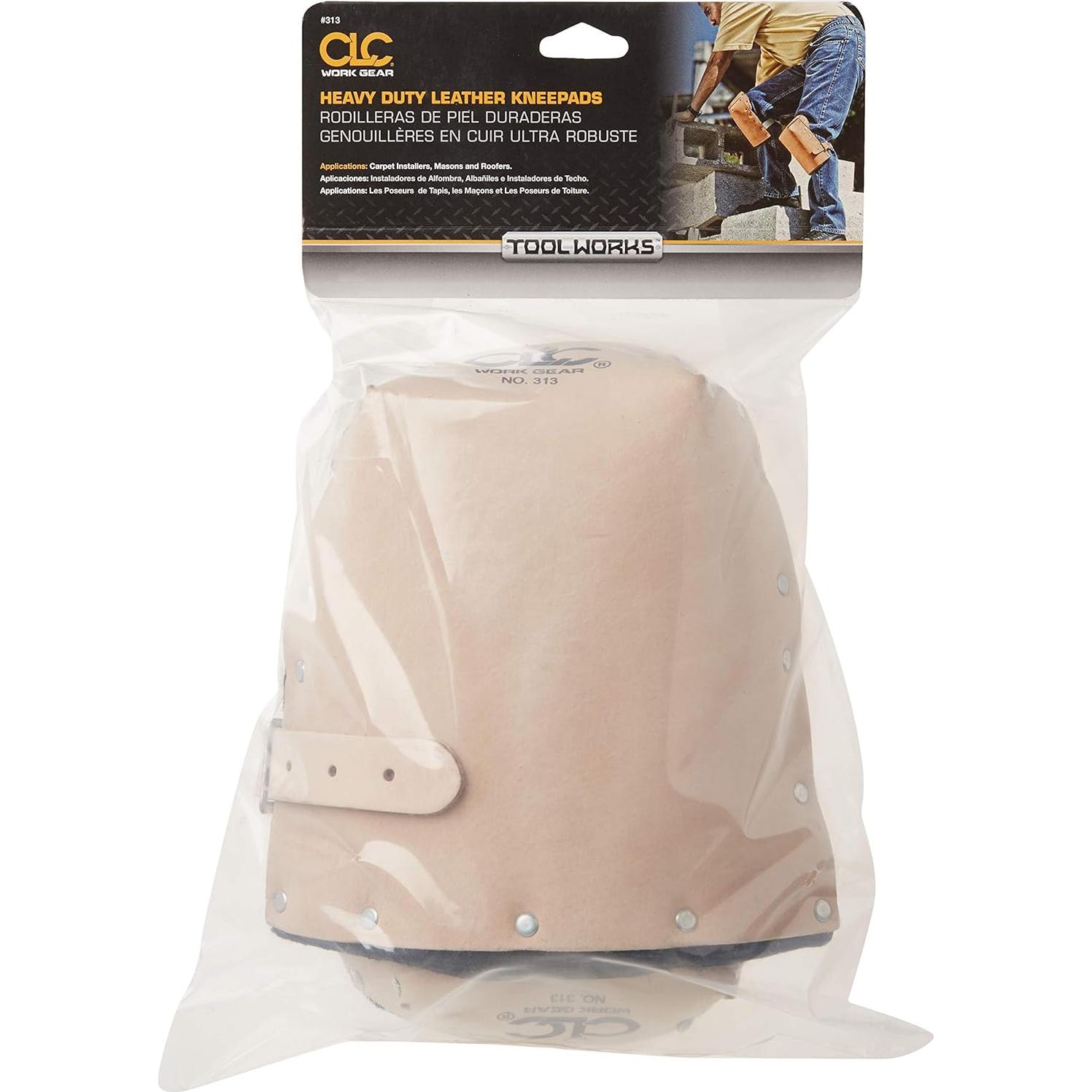 Rodilleras de Cuero Pesadas CLC 313 con Forro Doble Grueso