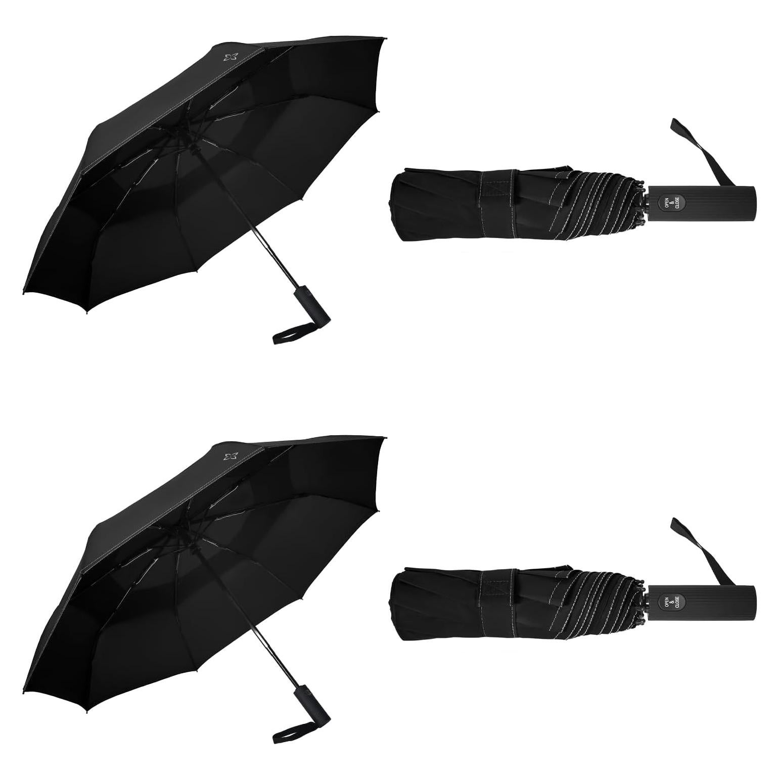 Paraguas Compacto Automático Lilac a Prueba de Viento 110 cm