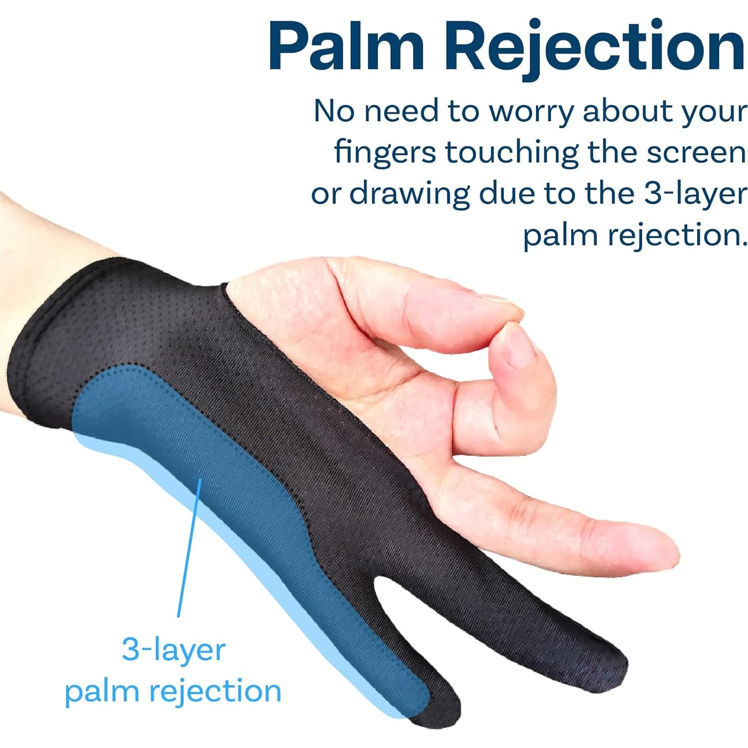 Guante de Dibujo Digital MMOBIEL Modelo A Mediano 2 Dedos