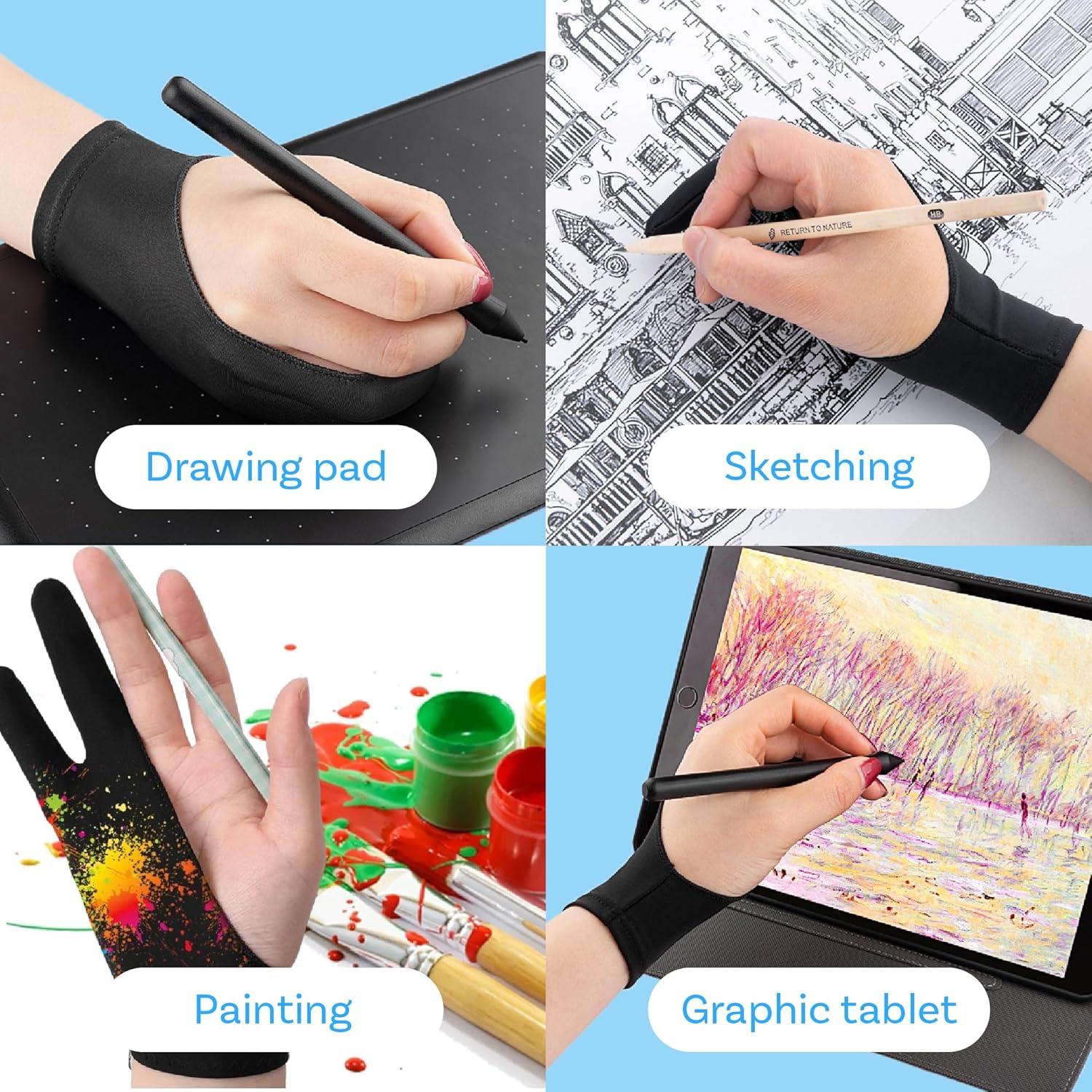 Guante de Dibujo Digital MMOBIEL Modelo A Mediano 2 Dedos