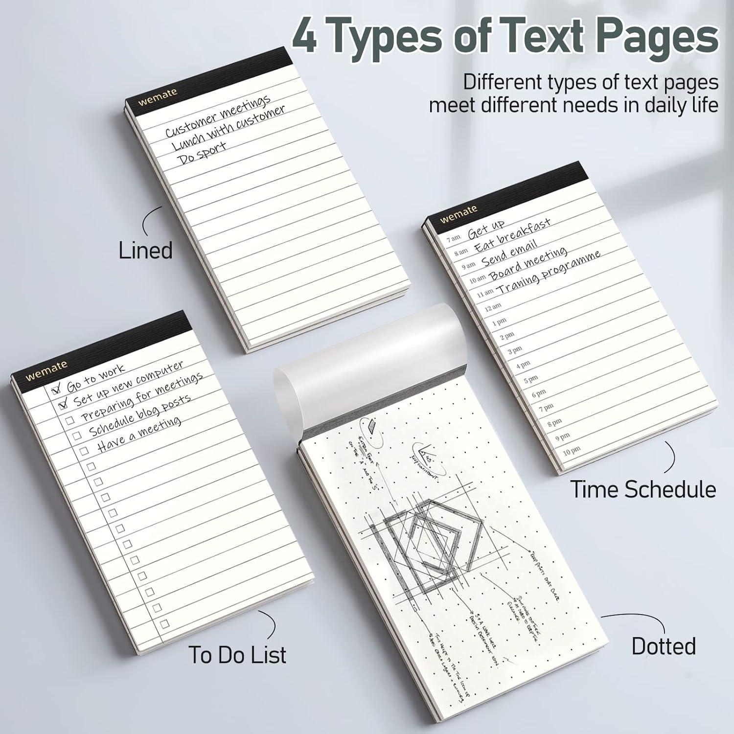 Set de Soporte para Bloc de Notas WEMATE con 8 Recargas 7.62x12.7cm