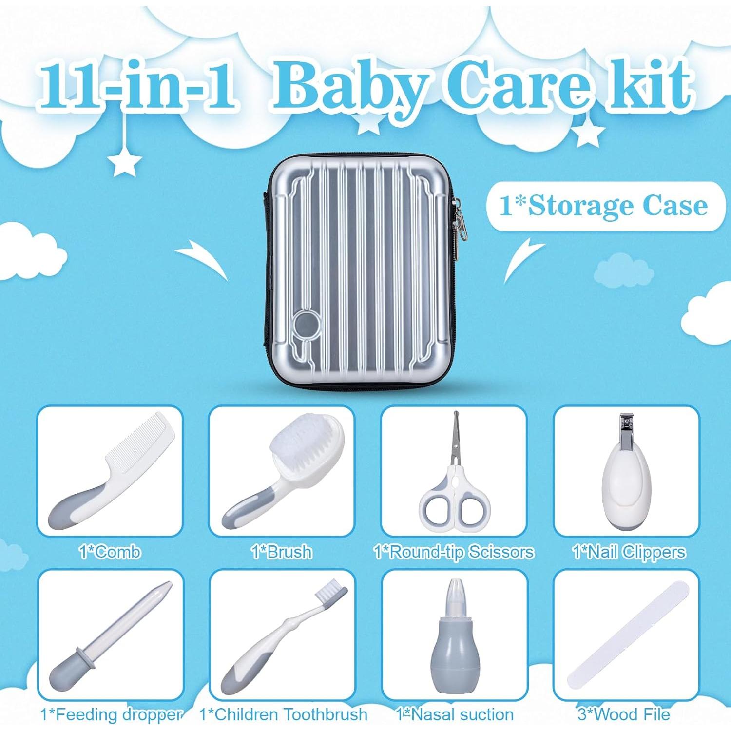 Kit de Cuidado y Aseo para Bebés Little Angel Gris