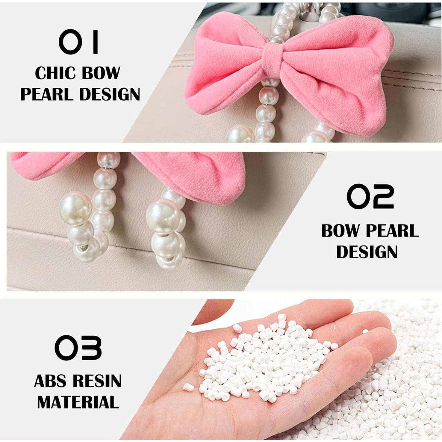 Gancho para bolso de coche TECHPLUS con diseño de perla - 13.6 kg