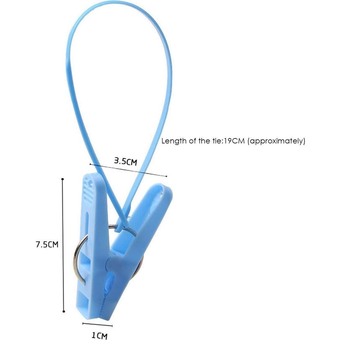 12 Pinzas para Ropa JCBIZ Multicolor con Cuerda Antideslizante