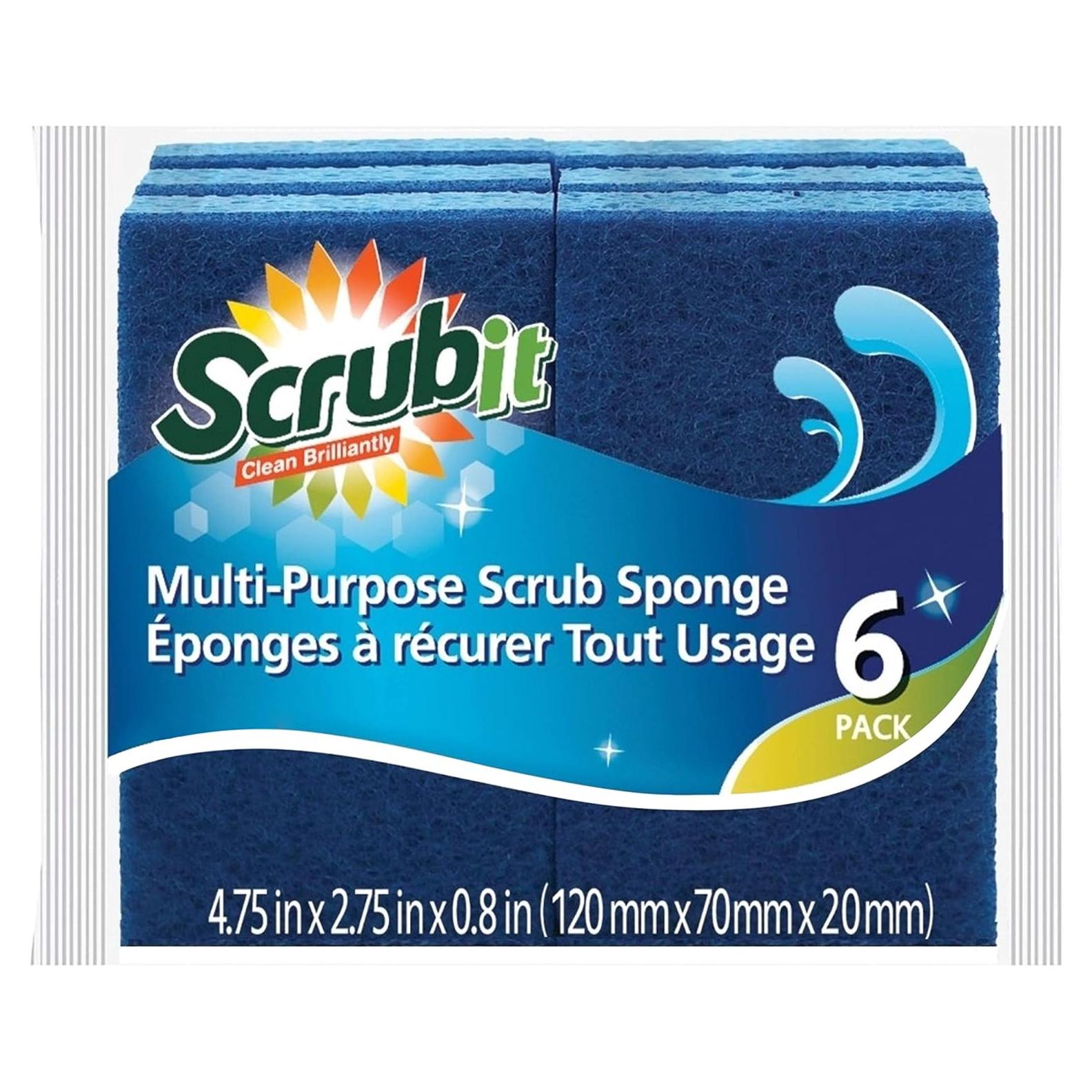 Esponjas de Limpieza Scrubit 6 Unidades Biodegradables