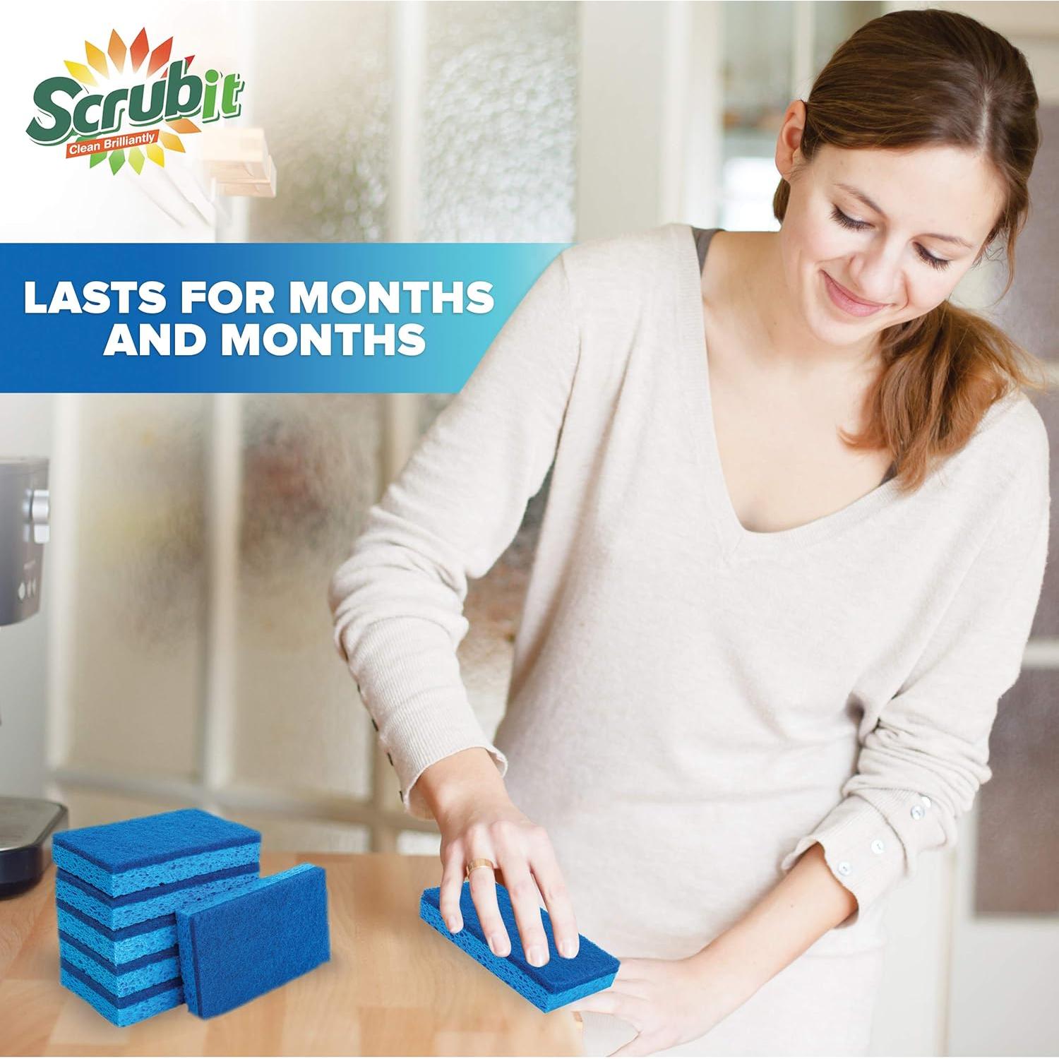 Esponjas de Limpieza Scrubit 6 Unidades Biodegradables